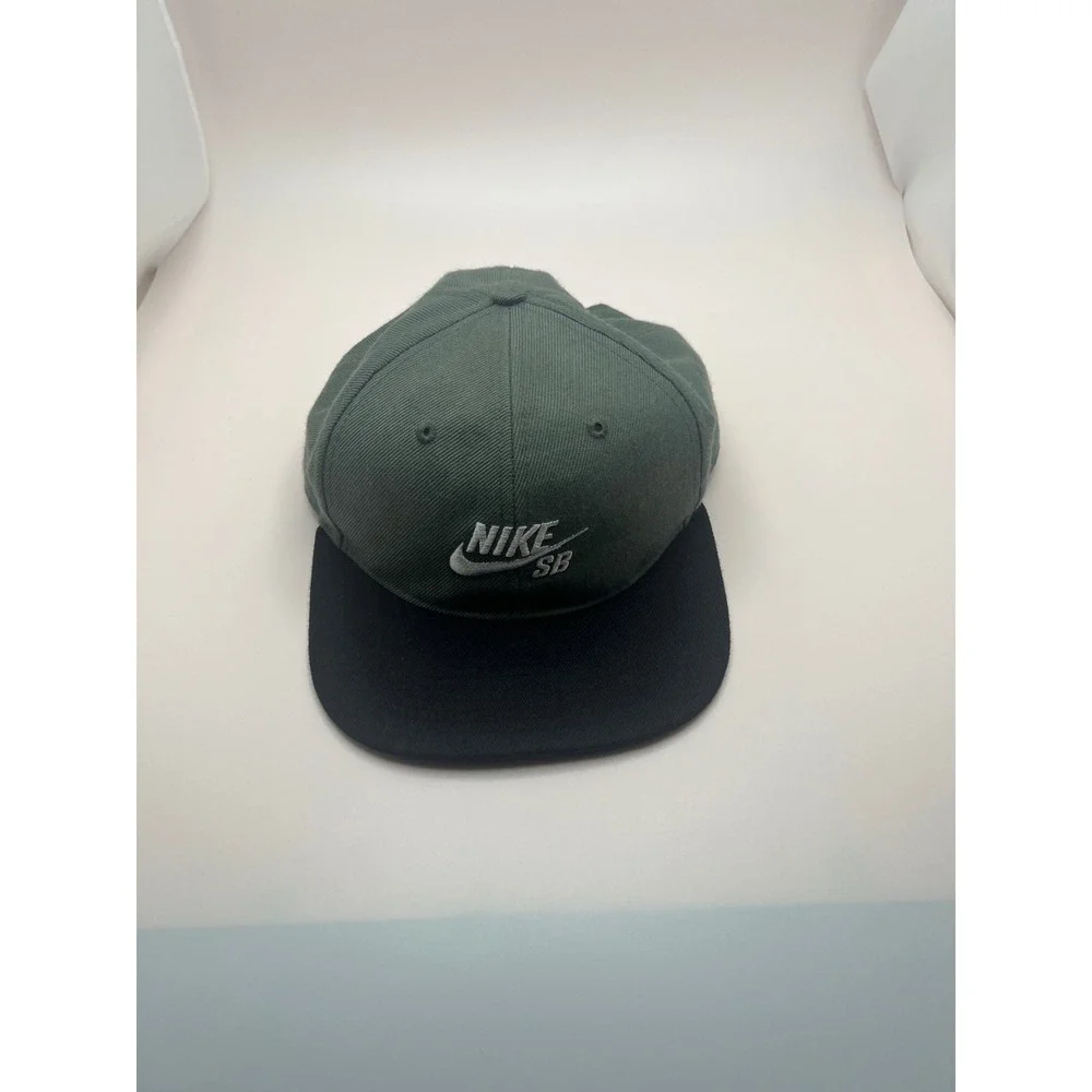 Nike SB Youth Snapback Hat Forest Green Black Flat Brim Cap 617846-314